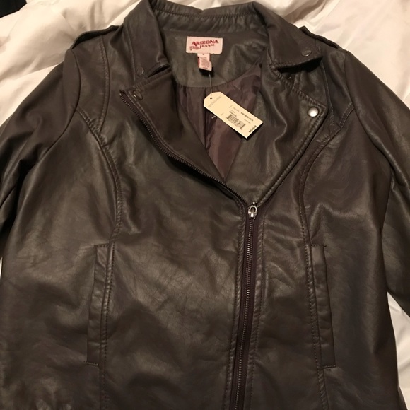 Gray leather jacket - Picture 3 of 3